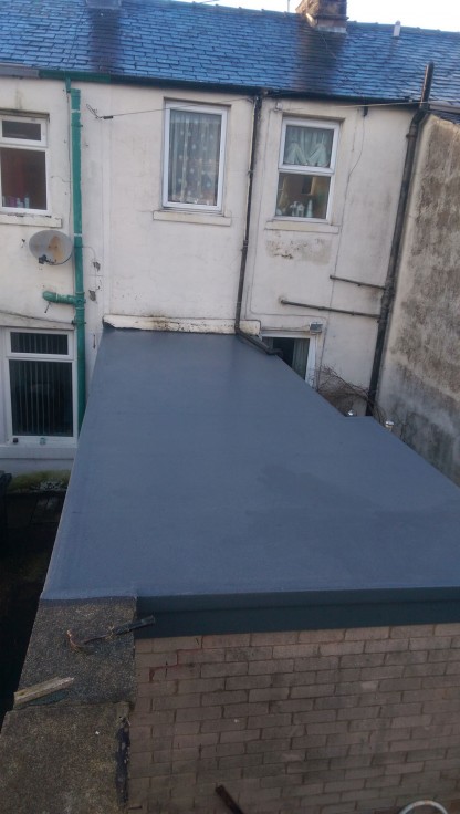 Kitchen extension flat roof repair in Nelson